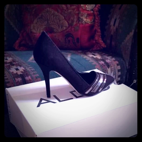 Aldo Black Suede Dress Shoes - Picture 1 of 3